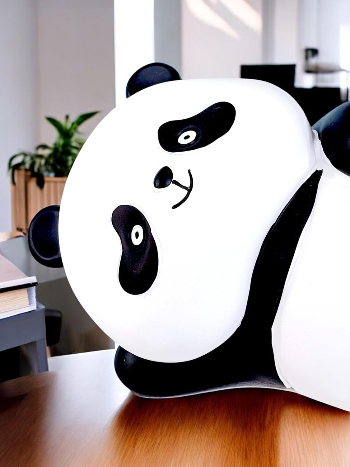 Multipurpose Panda Sculpture Storage Tray Statue for Living Room Decor Black and White | 1 Panda Sculpture Storage Tray